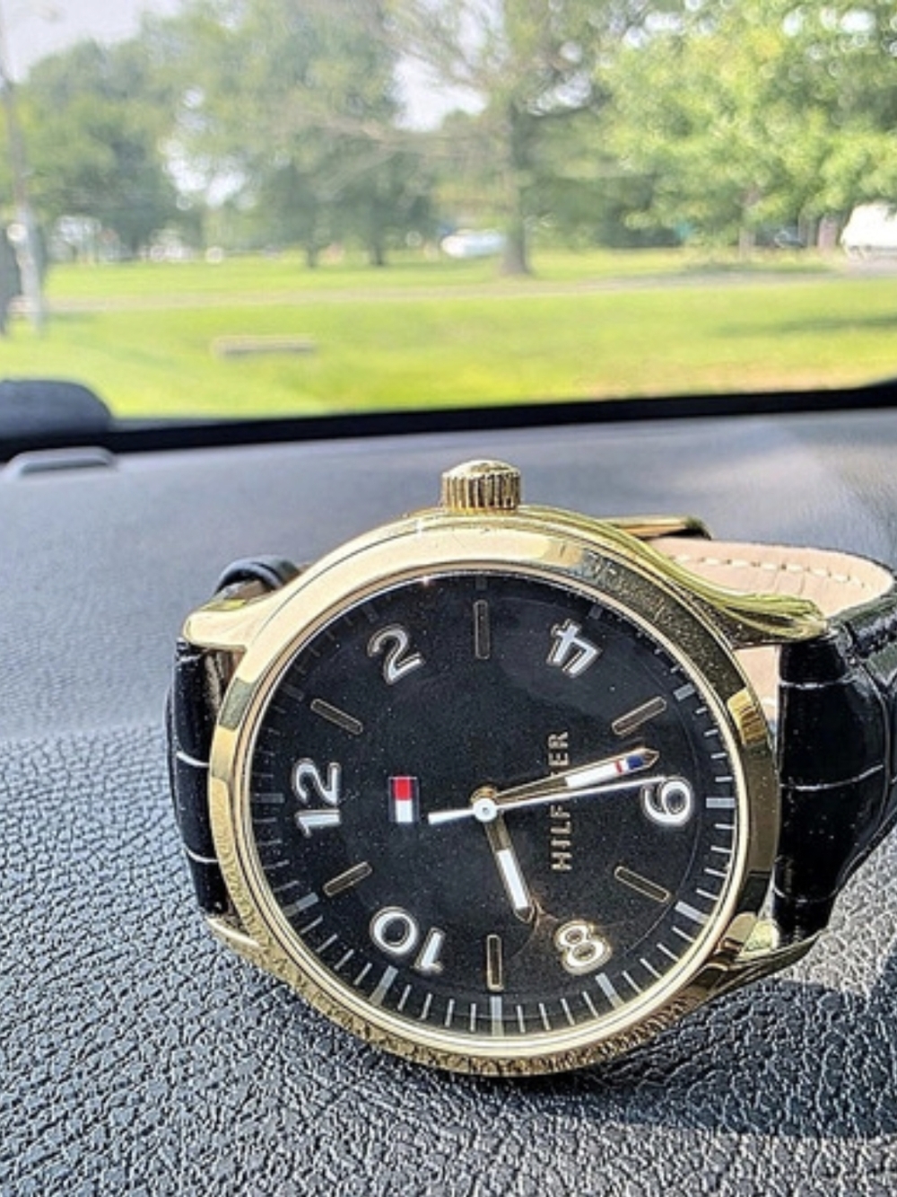 Tommy Hilfiger watch Black Gold-Tone Like New